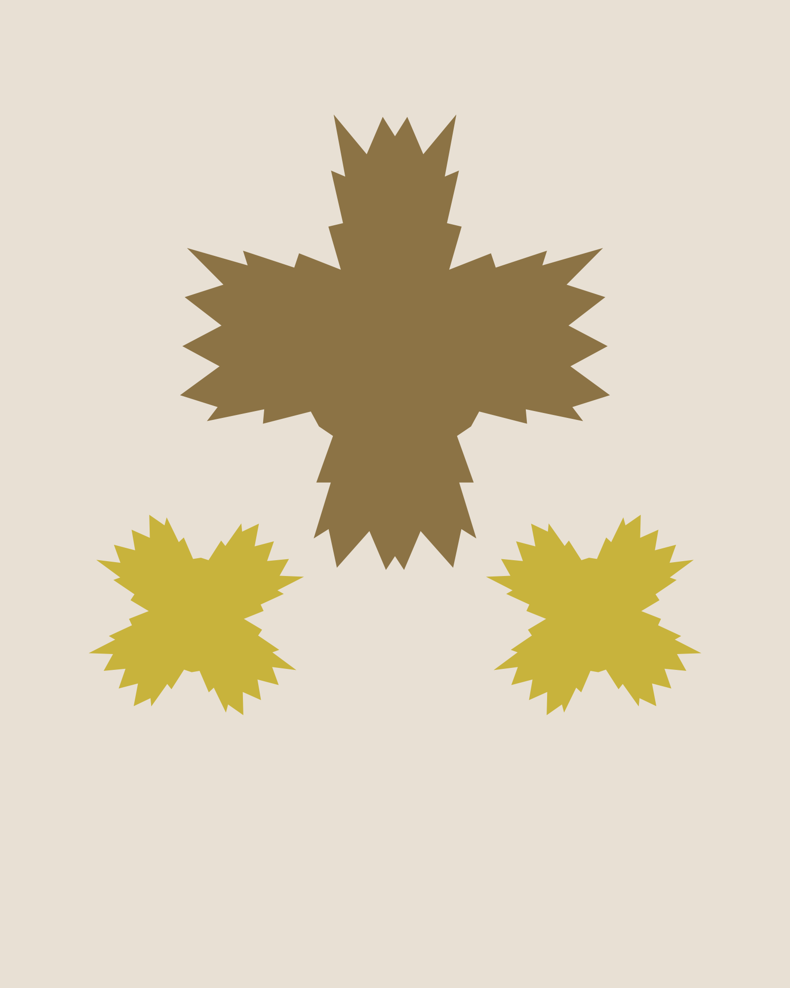 Daniel and Luis Moncada × Kodiak Sciences −11.5% × SpaceX Ukraine Starlink. Flat shapes in colour, generated from the text on this page. JAEV, Content, 2026.