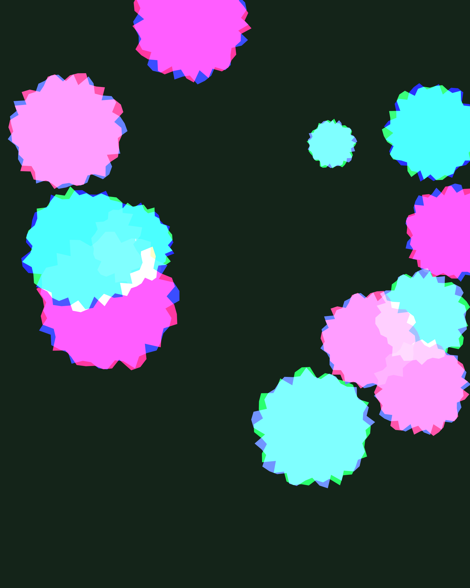 H3h3Productions × TTM Technologies +8.4% × Trump Ukraine Starlink. Flat shapes in colour, generated from the text on this page. JAEV, Content, 2026.